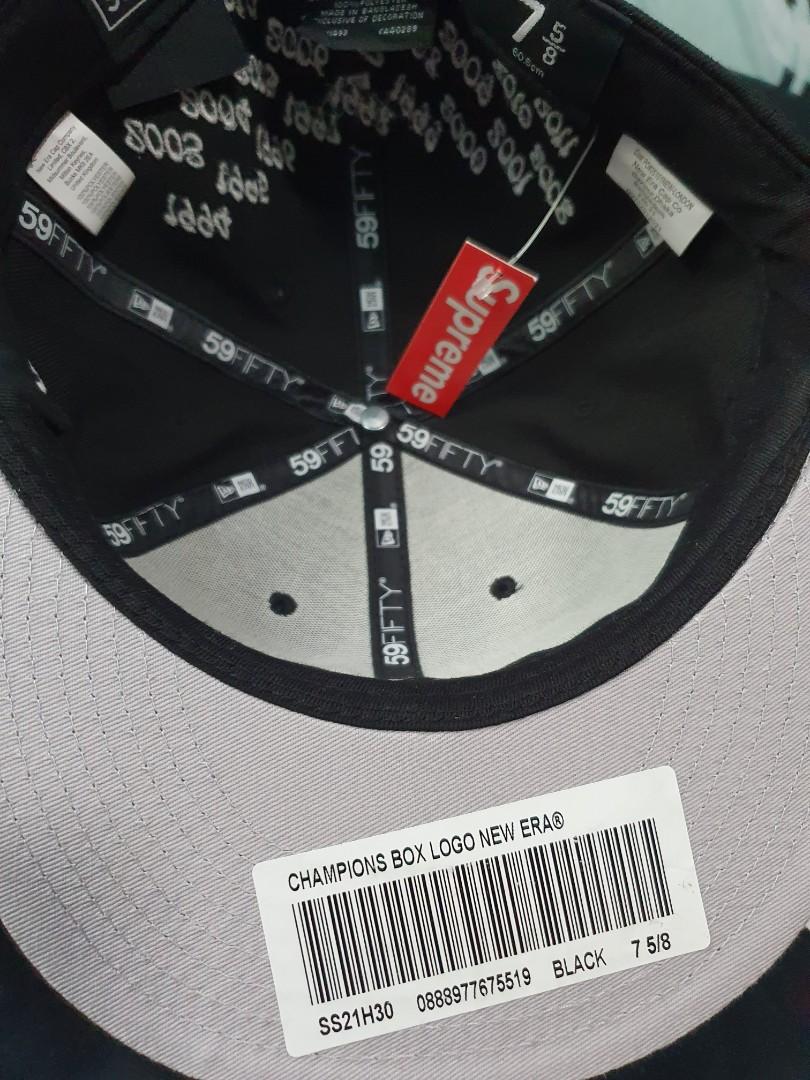 Buy Supreme x New Era Champions Box Logo Hat 'Black' - SS21H30 BLACK