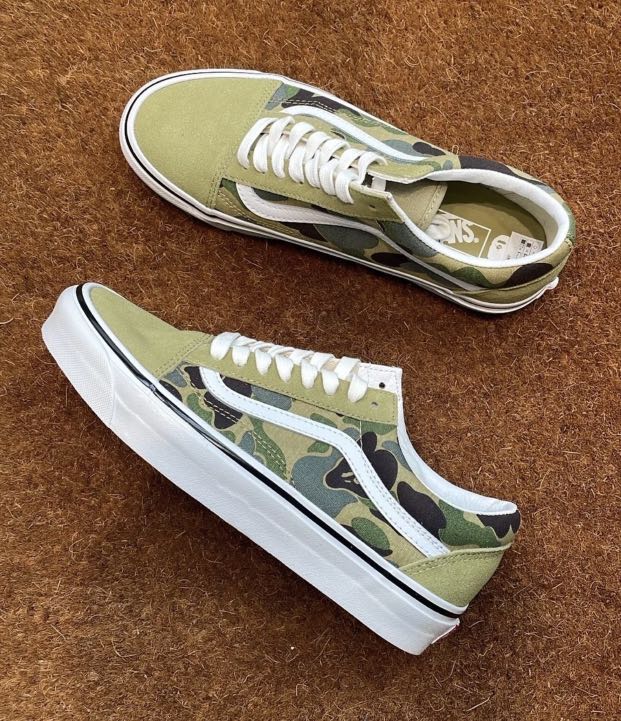 Vans x Bape Old Skool Camo, Men's Fashion, Footwear, Sneakers on Carousell