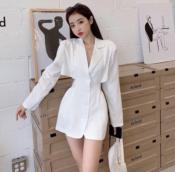 White blazer dresses shop