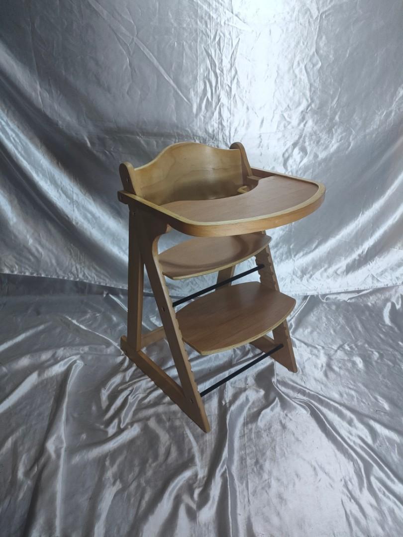 wooden adjustable high chairs KATOJI, Babies & Kids, Baby Nursery