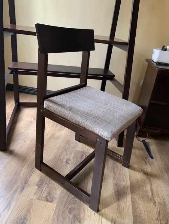 Wooden study table / Book shelf (Category: Tables & Sets) located in Las Pinas. Submitted by jjmscloset (Listing ID 1146363162, Image 2). Description: -Well used study table with chair both in good condition -NEGOTIABLE -PM for more details 😊.