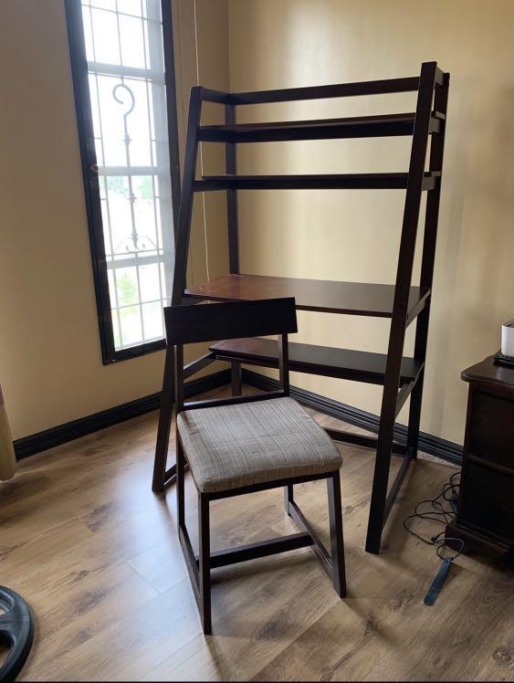 Wooden study table / Book shelf, Furniture & Home Living, Furniture