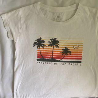 y2k cotton on baby tee beach white