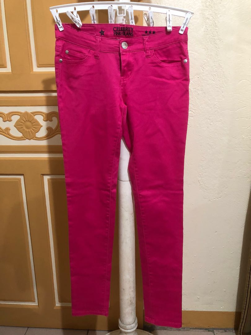 y2k low rise skinny Celebrity Pink 