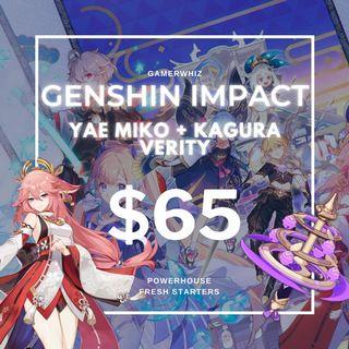 Yae Miko Kagura Verity Guaranteed Account Genshin Impact Starters