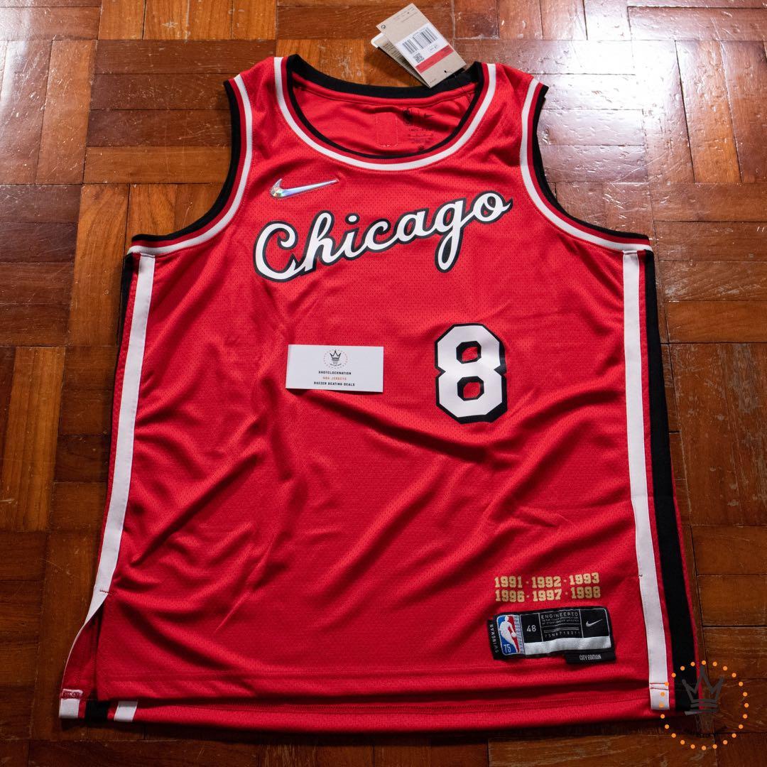 75th Anniversary 2022 Season Chicago Bulls LAVINE#8 City Edition Red NBA  Jersey - Kitsociety