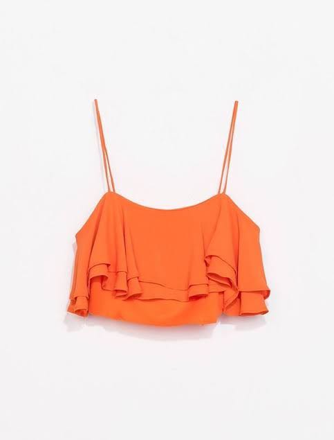 Zara Ruffle Top, Women's Fashion, Tops, Sleeveless on Carousell