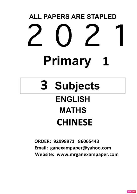 2021 primary 1 singapore school exam paper hobbies toys books magazines assessment books on carousell
