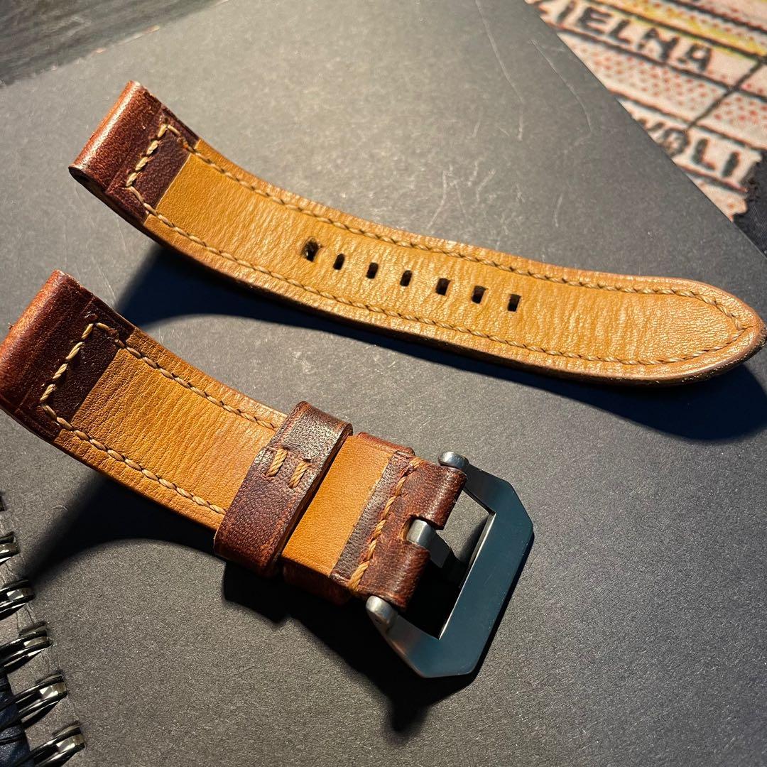 22mm Horween Dublin Leather straps made by Mohd Fadhil, Men's Fashion