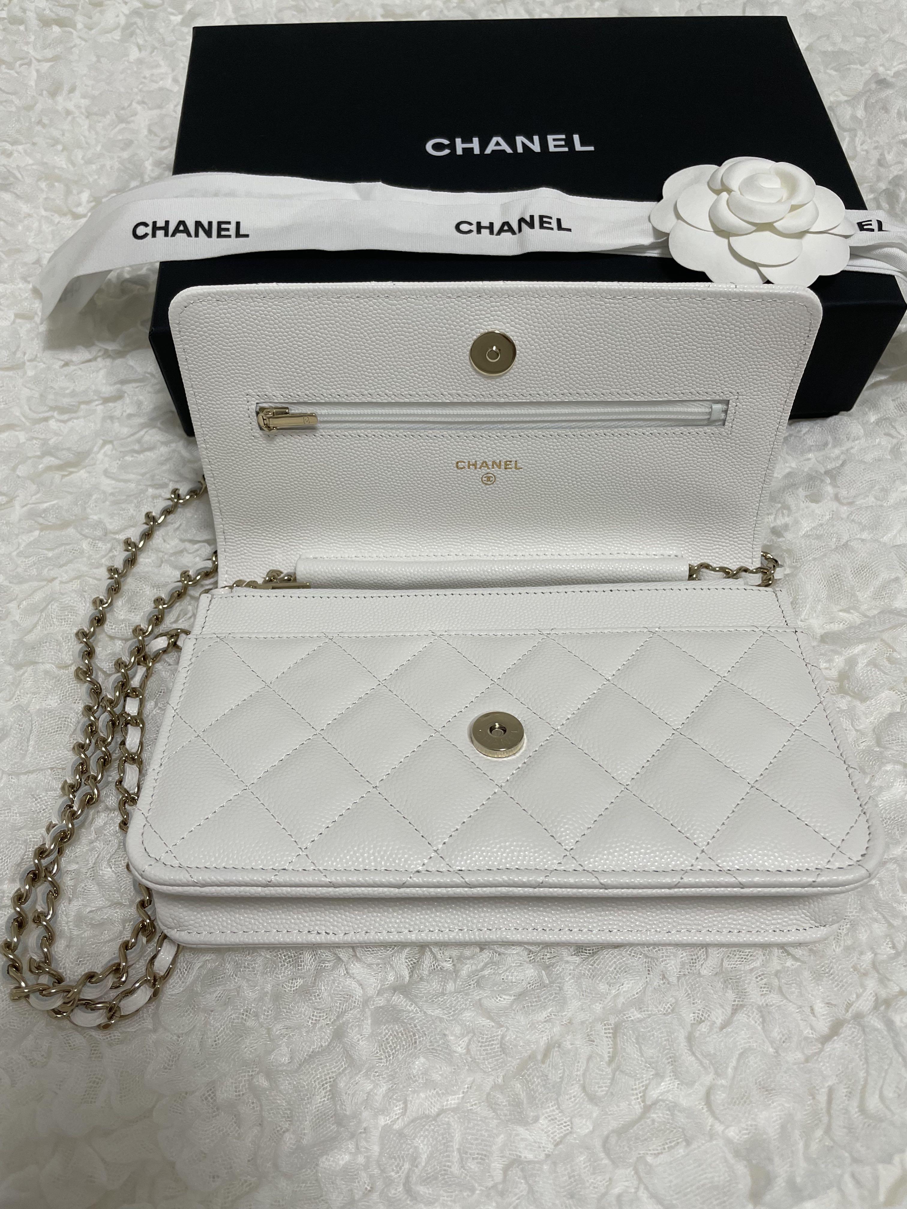 12P Chanel Pearl Beige-White Caviar Medium Classic Double Flap Bag GHW –  Boutique Patina