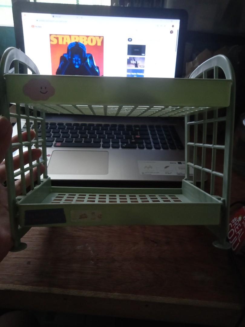 2 rack green desk organizer (Category: Storage Boxes & Baskets) located in Santa Rosa. Submitted by lhouisehhh (Listing ID 1148161338, Image 1). Description: selling my unused organiser no issues! rfs: i have too many organizers already so i dont use it anymore. mod: shopee checkout mop: gcash, shopee cod.