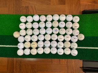 56 used golf balls