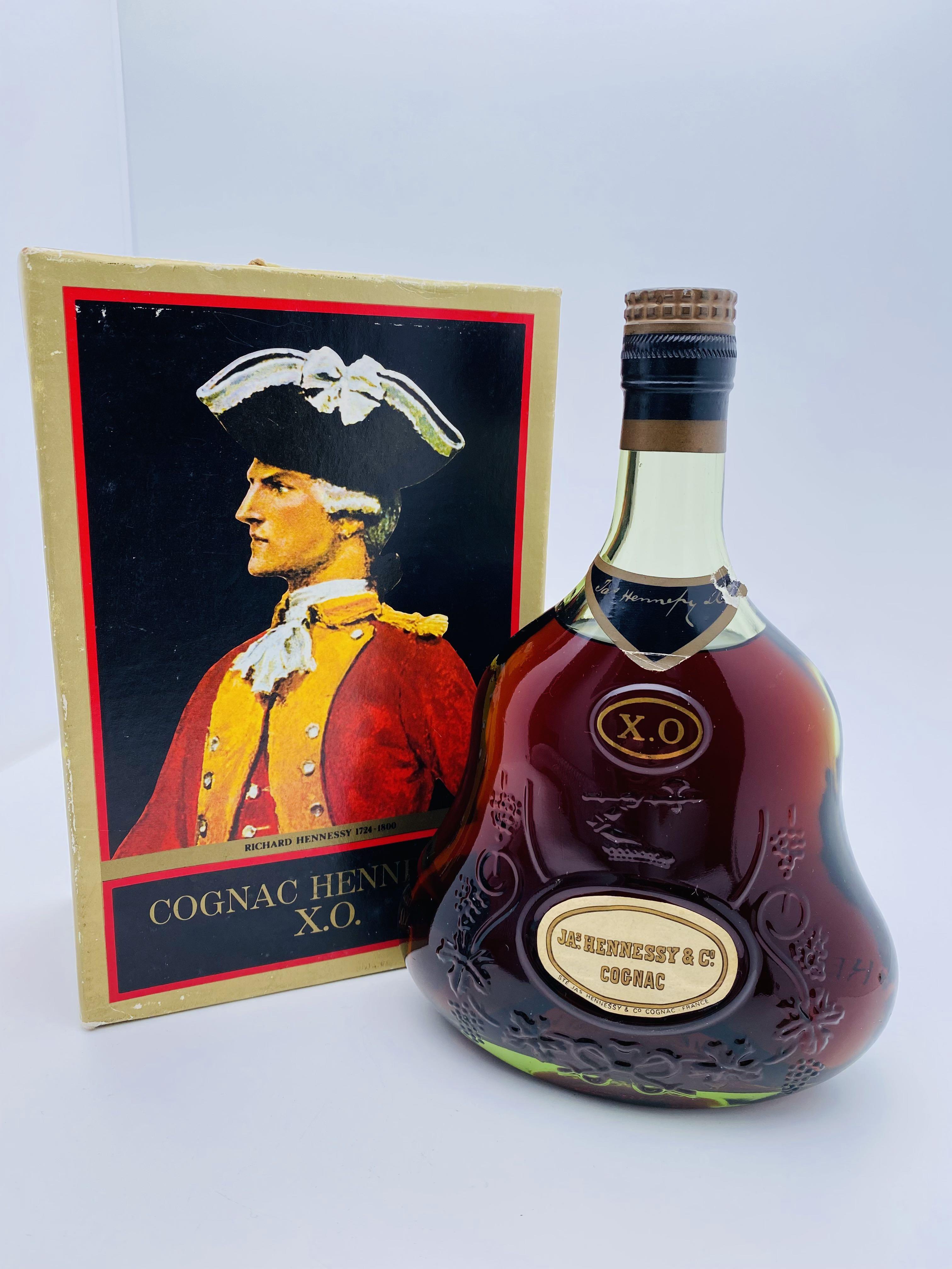 70's Hennessy Xo Cognac 700ml 軒尼詩單貼牛仔字, 嘢食& 嘢飲, 酒精