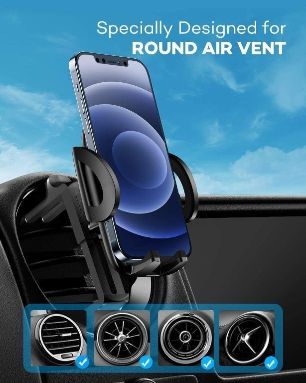 Kaome Car Phone Holder for Round Air Vent Car Phone Mount Circular
