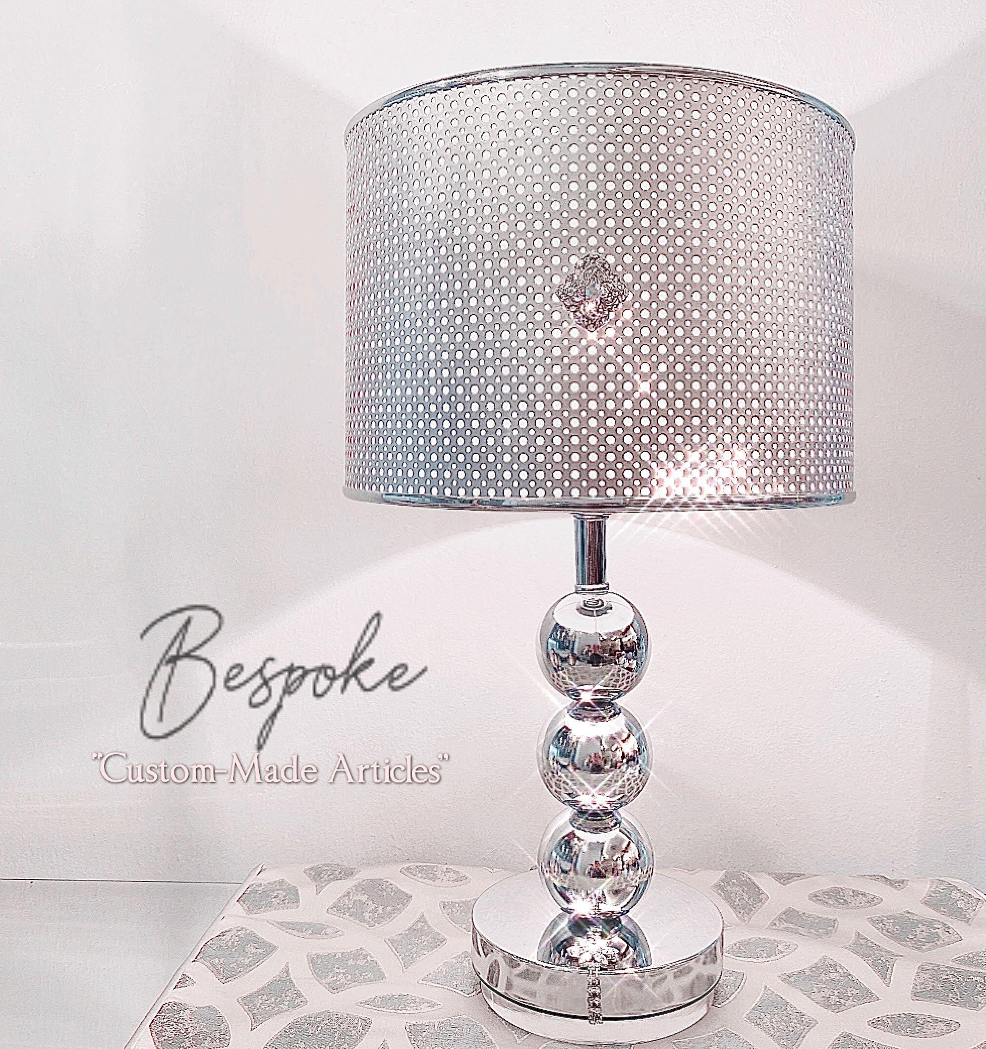 Jewelled twisted 2025 table lamp