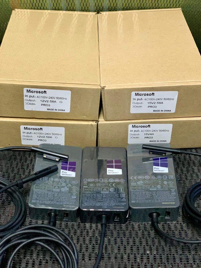 📌 ORIGINAL MICROSOFT SURFACE CHARGER AC ADAPTER 44 & 65 watts (Category: Chargers) located in Makati City. Submitted by jc.cuerdo (Listing ID 1148122996, Image 2). Description: 📌 ORIGINAL MICROSOFT SURFACE CHARGER AC ADAPTER Surface Pro Charger 65W 15V 4A COMPATIBLE MODELS: Microsoft Surface Pro X Microsoft Surface Pro 7 Microsoft Surface Pro 6 Microsoft Surface Pro 5 Microsoft Surface Pro 4 Microsoft Surface Pro 3 Surface Laptop 3 2 1 Surface 