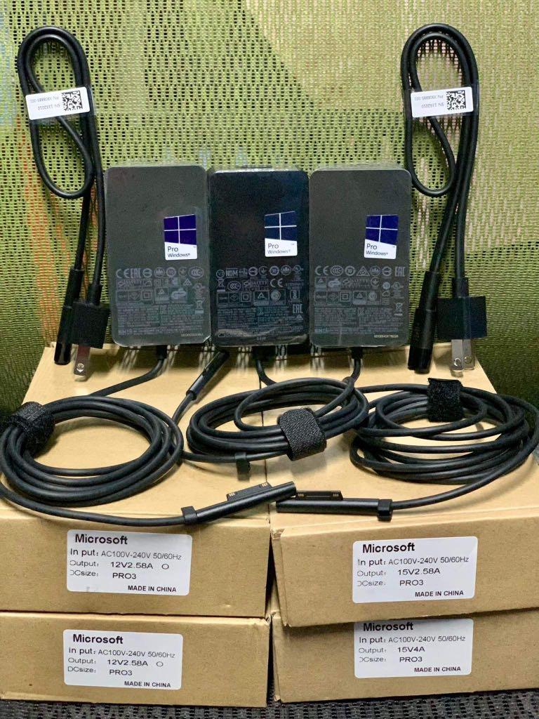 📌 ORIGINAL MICROSOFT SURFACE CHARGER AC ADAPTER 44 & 65 watts (Category: Chargers) located in Makati City. Submitted by jc.cuerdo (Listing ID 1148122996, Image 1). Description: 📌 ORIGINAL MICROSOFT SURFACE CHARGER AC ADAPTER Surface Pro Charger 65W 15V 4A COMPATIBLE MODELS: Microsoft Surface Pro X Microsoft Surface Pro 7 Microsoft Surface Pro 6 Microsoft Surface Pro 5 Microsoft Surface Pro 4 Microsoft Surface Pro 3 Surface Laptop 3 2 1 Surface 