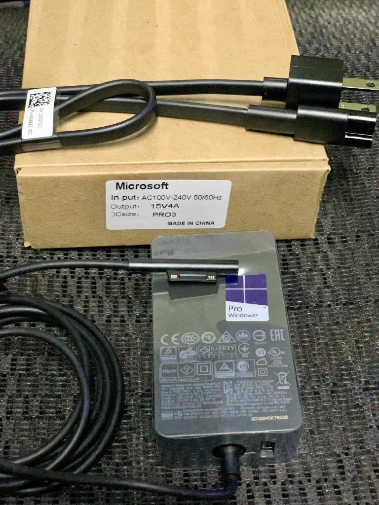 📌 ORIGINAL MICROSOFT SURFACE CHARGER AC ADAPTER 44 & 65 watts (Category: Chargers) located in Makati City. Submitted by jc.cuerdo (Listing ID 1148122996, Image 3). Description: 📌 ORIGINAL MICROSOFT SURFACE CHARGER AC ADAPTER Surface Pro Charger 65W 15V 4A COMPATIBLE MODELS: Microsoft Surface Pro X Microsoft Surface Pro 7 Microsoft Surface Pro 6 Microsoft Surface Pro 5 Microsoft Surface Pro 4 Microsoft Surface Pro 3 Surface Laptop 3 2 1 Surface 