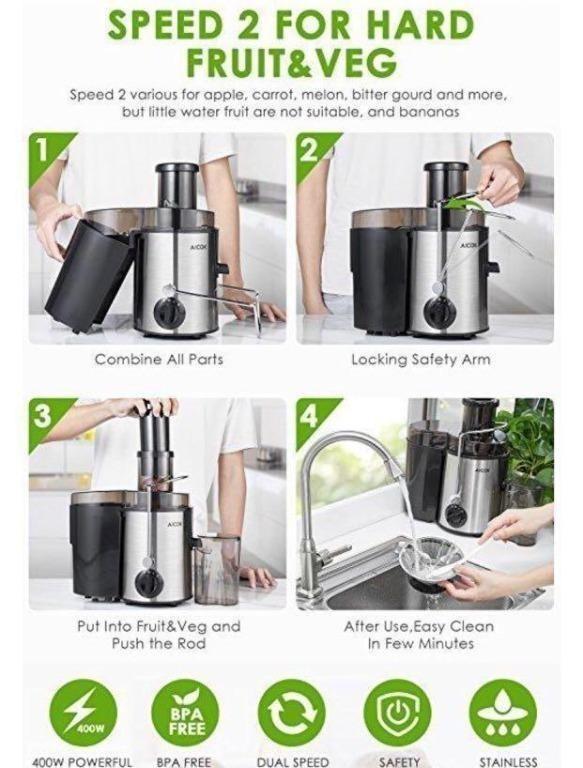 AICOK Juicer AMR516 400W AND 50 HZ [696], TV & Home Appliances, Kitchen