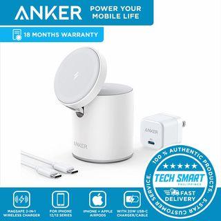 Anker Magnetic Wireless Charger, 623 MagGo 2-in-1 Wireless Charging Station with 20W USB-C Charger, for iPhone 13/13 Pro / 13 Pro Max / 13 Mini/iPhone 12/12 Pro, AirPods Pro