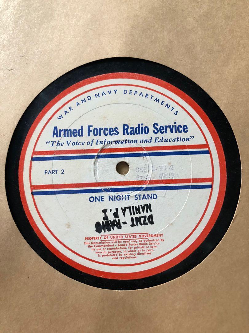 Armed Forces Radio Service 33 1/3 RPM Record Vinyl, Hobbies & Toys ...