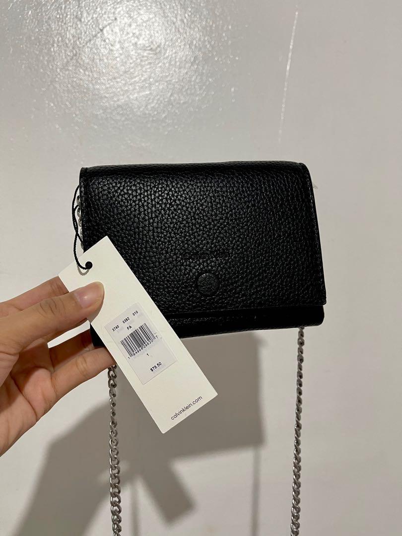AUTHENTIC CALVIN KLEIN WALLET ON CHAIN, Luxury, Bags Wallets on Carousell