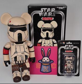 In Stock] BE@RBRICK x Star Wars Sith Trooper 100%+400% Chrome Ver 