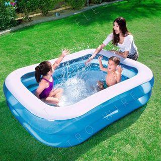 Bestway Rectangular Pool 2.01m/6feet7inch Inflatable Swimming Pool Age 6+ Random Color SSCQ049 54005