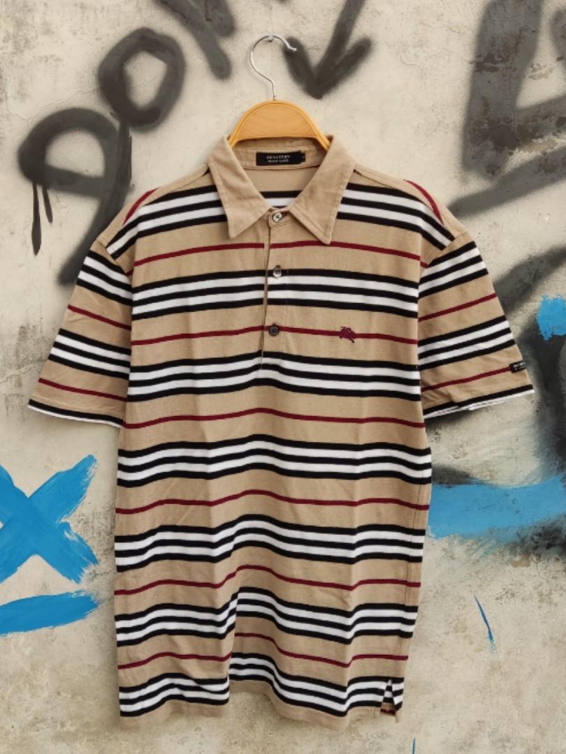 Burberry Polo Shirts Striped Nova Check 
