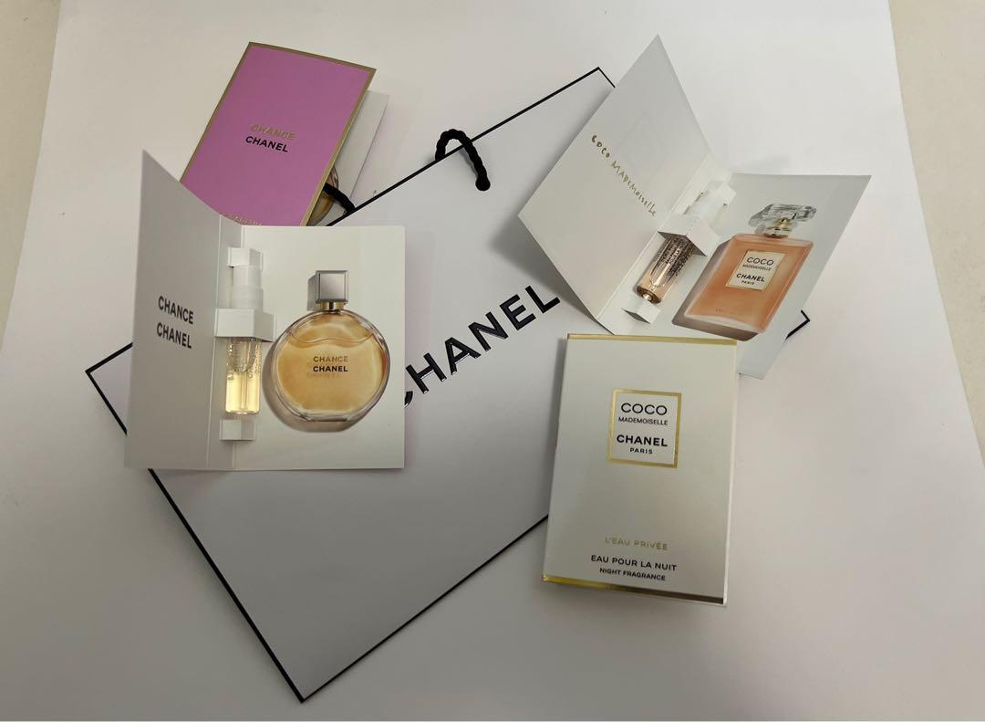 CHANEL COCO MADEMOISELLE L'EAU PRIVEE EAU POUR LA NUIT 1.5ml x 4 PERFUME  SAMPLES