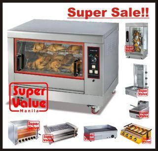 Chicken Rotisseries Shawarma Rotisseries Grillers Griddles Fryers (Bnew with Warranty, Parts and Service Center)