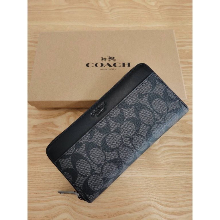 COACH F75000 F74999 Men's wallet Long Wallet beg lelaki Men bag Long Zipper  Leather Wallet, Men's Fashion, Watches & Accessories, Wallets & Card  Holders on Carousell