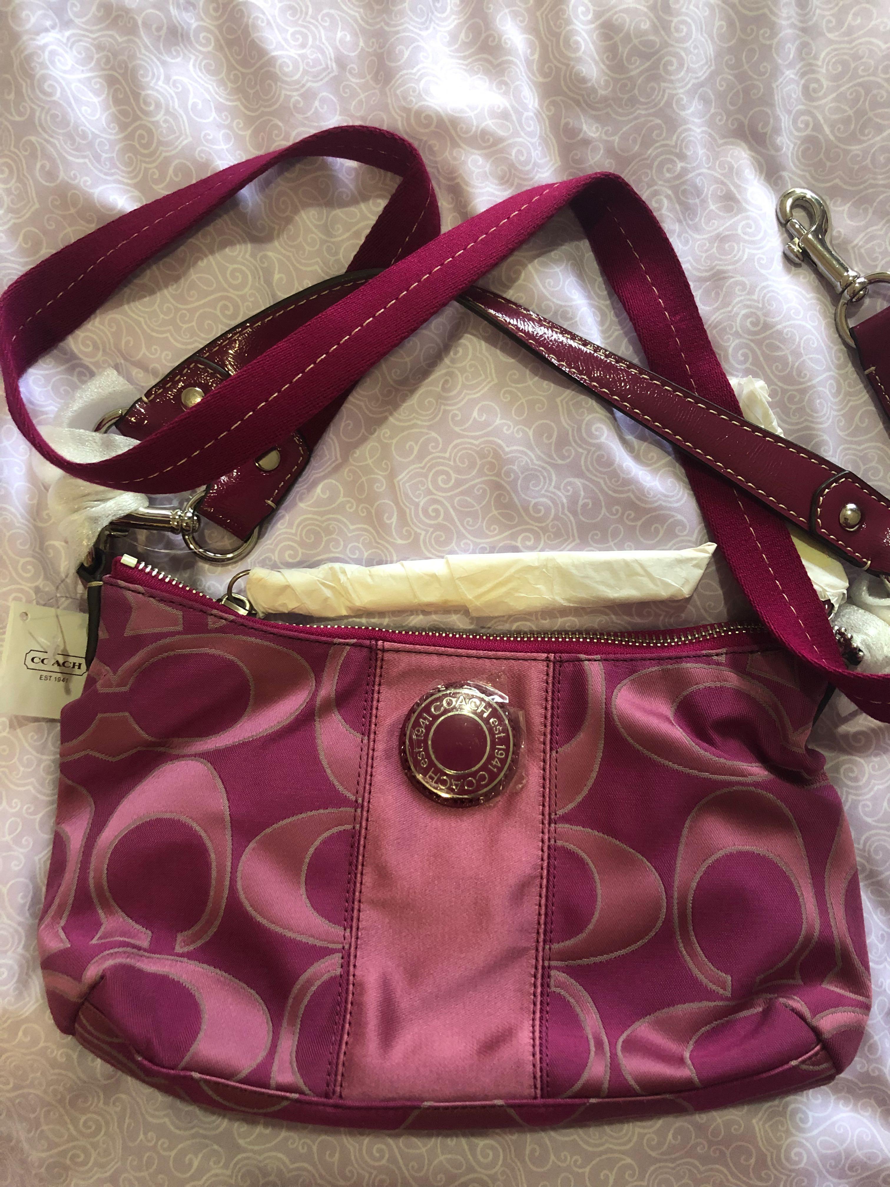 Coach mini purse best sale pink