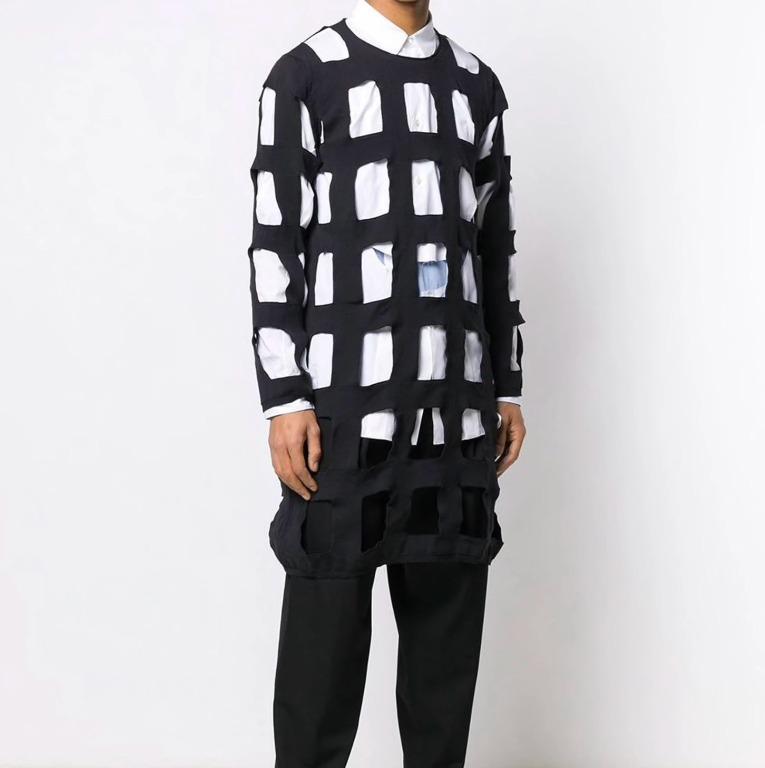 Comme Des Garcons Homme Plus SS19 cut out sweater jumper cdg