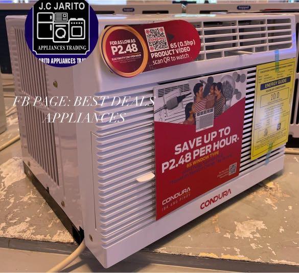 CONDURA .5hp MANUAL WITH TIMER Window Type Aircon, TV & Home Appliances