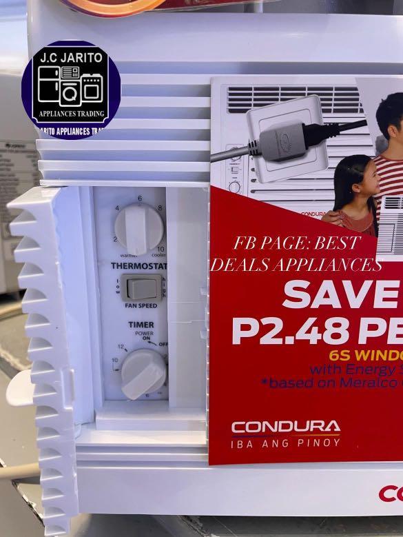 CONDURA .5hp MANUAL WITH TIMER Window Type Aircon, TV & Home Appliances