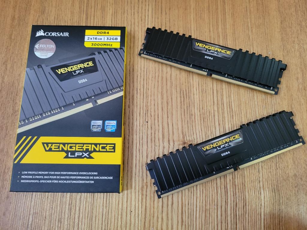 Corsair VENGEANCE LPX 32GB (16GB x2) DDR4 3000MHz, 電腦＆科技, 桌上電腦- Carousell