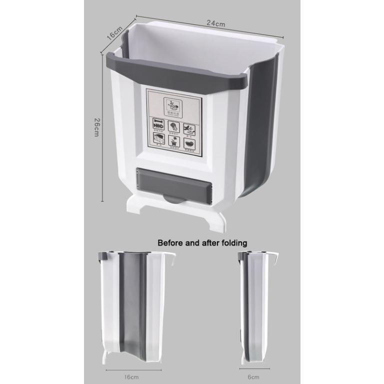 dable Hanging Kitchen Waste Bin For Cabinet Door Trash Bin Dustbin ...