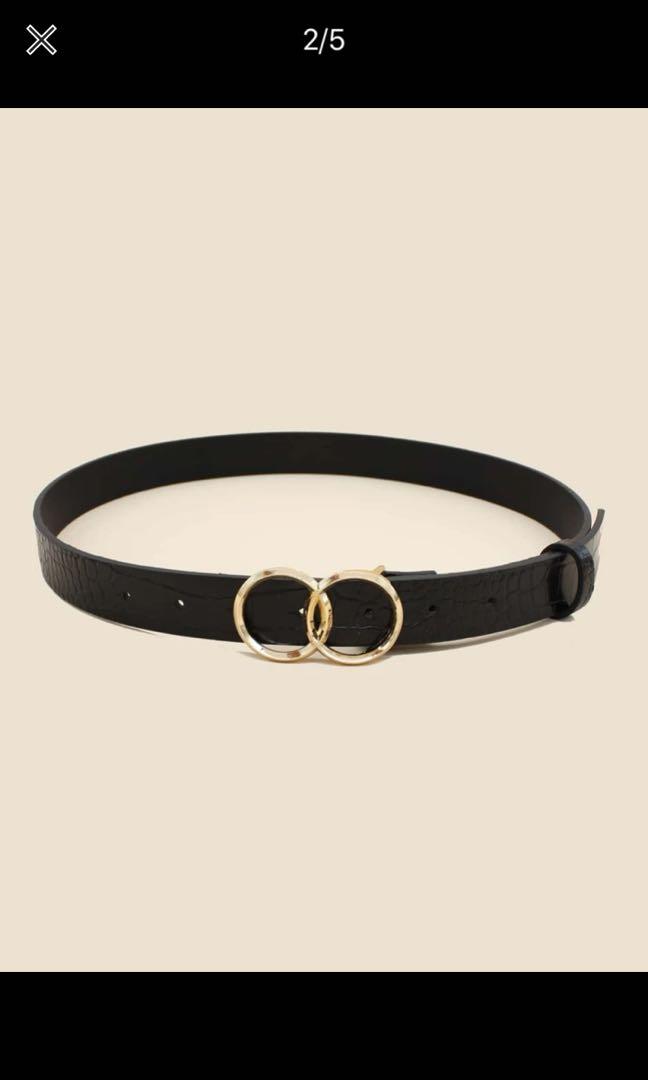 Gold double clearance ring belt