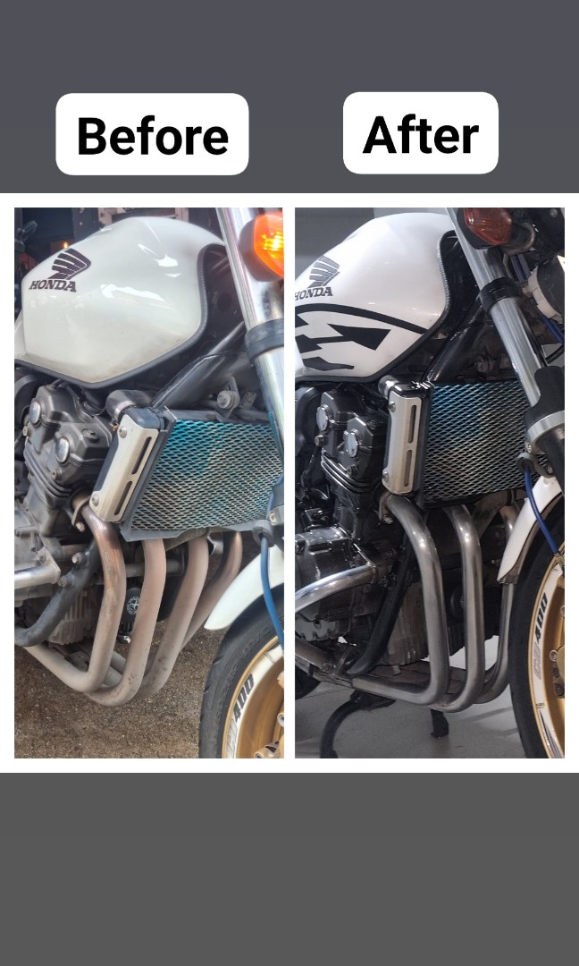 Exhaust header polish, Motorcycles, Motorcycle Accessories on Carousell