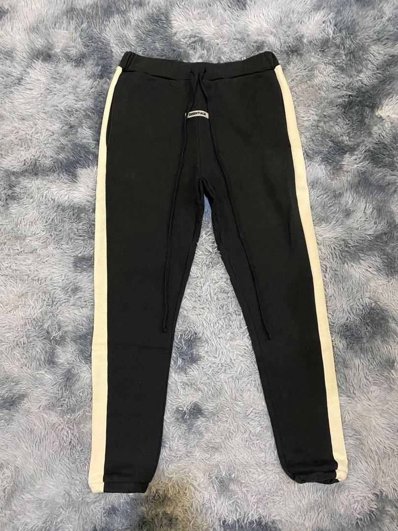 FOG Fear of God Essentials Side Panel Sweatpants Black Medium