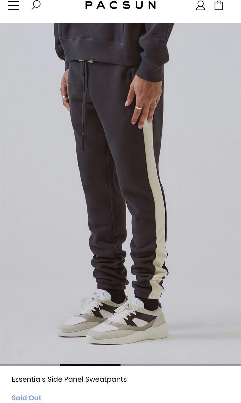 Fear of God FOG Essentials FW19 Sweat Pants Joggers Cream Black