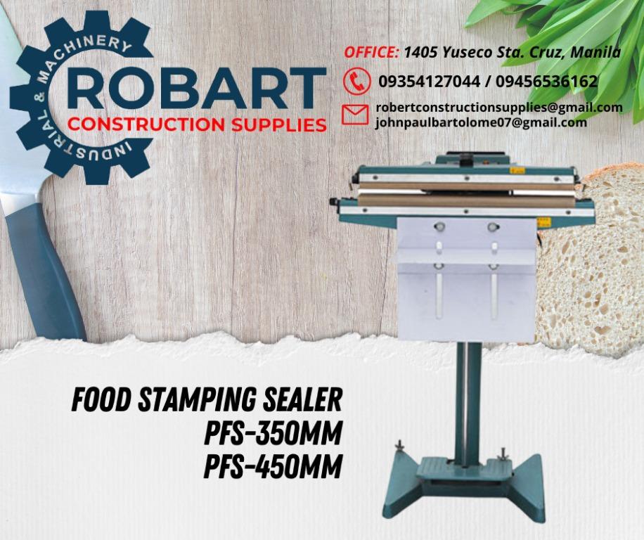 FOOT STAMPING SEALER (Category: Other Kitchen Appliances) located in Manila. Submitted by bellarobart (Listing ID 1148123197, Image 1). Description: FOOT STAMPING SEALER Model: PFS-350mm Power: 550w Volts: 220v / 60Hz Seal Length: 350mm Seal Width: 8mm Heat Time: 0.1-2 sec Dimension: 800x530x250mm Weight: 25kgs Price: 13,150 Model: PFS-450mm Power: 550w Volts: 220v / 60Hz Seal Length: 450mm Seal Width: 8mm Heat Time: 0.1-2 sec Dimension: 800x530x