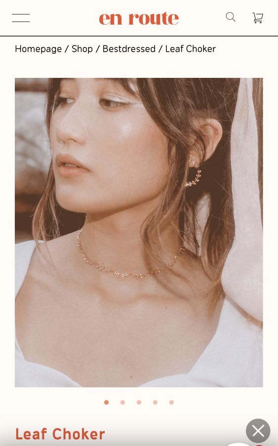 Gold leaf choker necklace sales