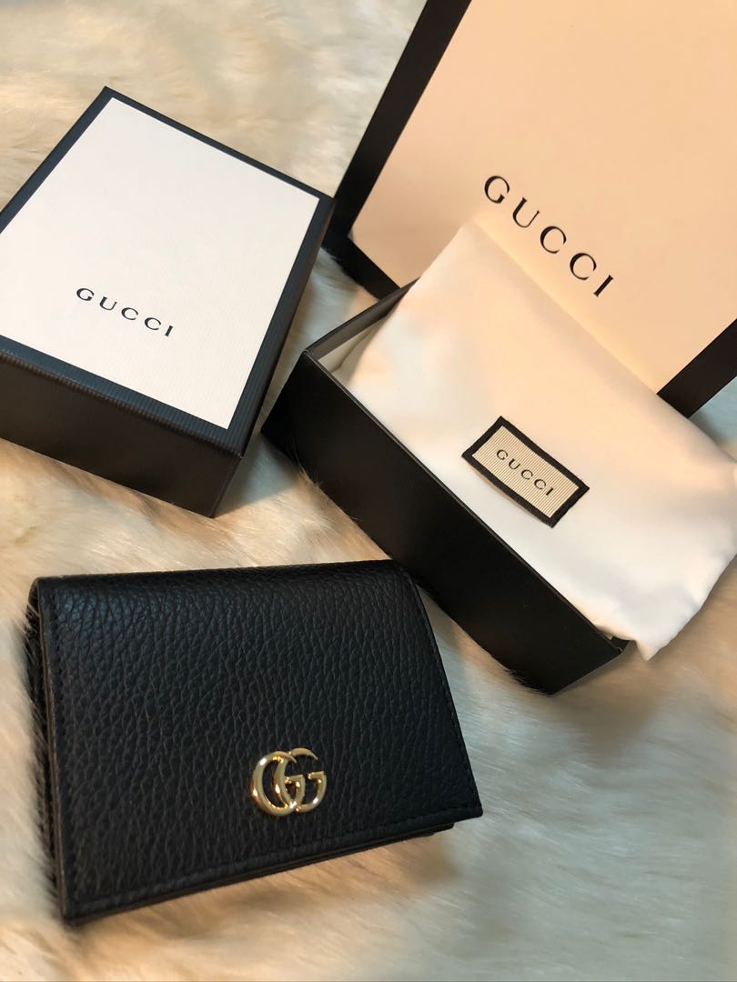 Gucci marmont grained leather wallet new arrivals