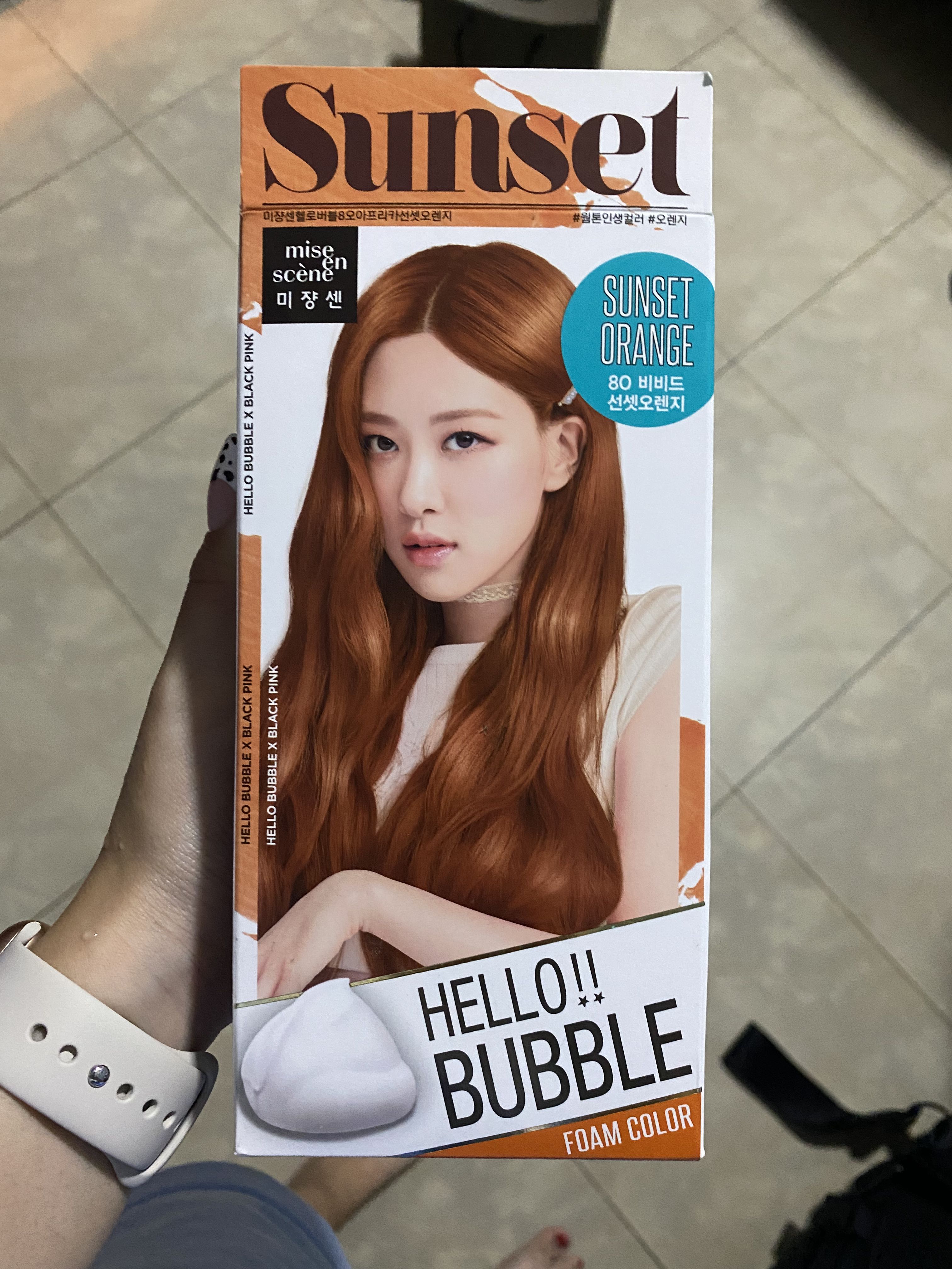 Liese Hello Bubble Hair Dye Sunset Orange, Beauty & Personal Care, Hair