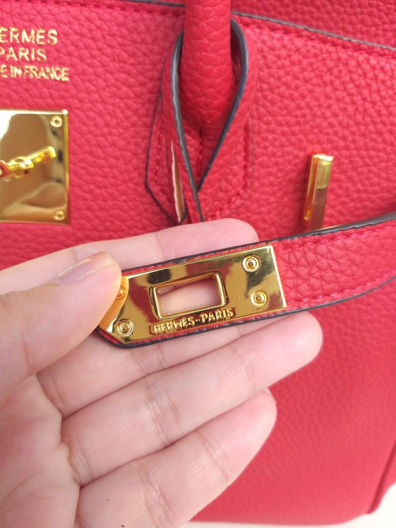 Birkin 30 leather handbag Hermès Red in Leather - 31501235