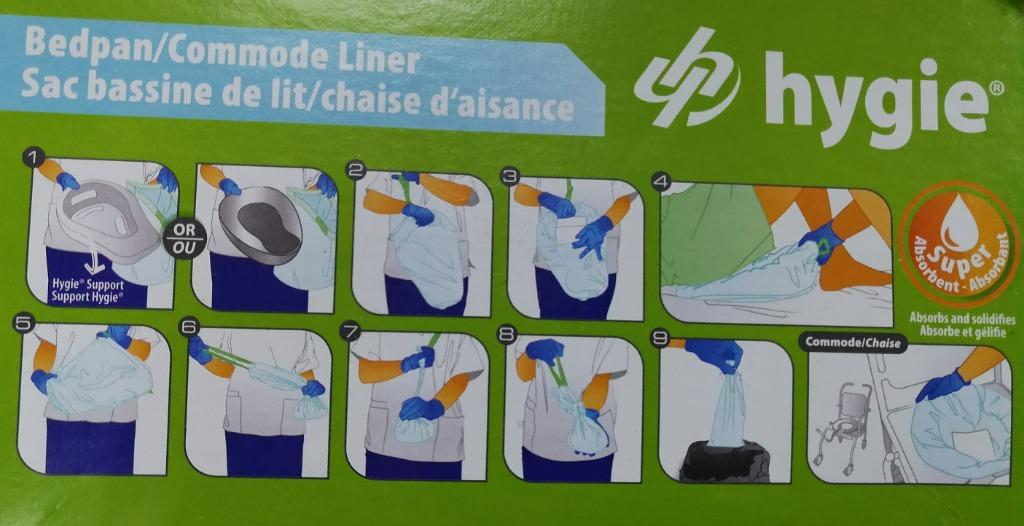Hygie Hygienic Cover_Bedpan / Commode Liner (20 Covers per box