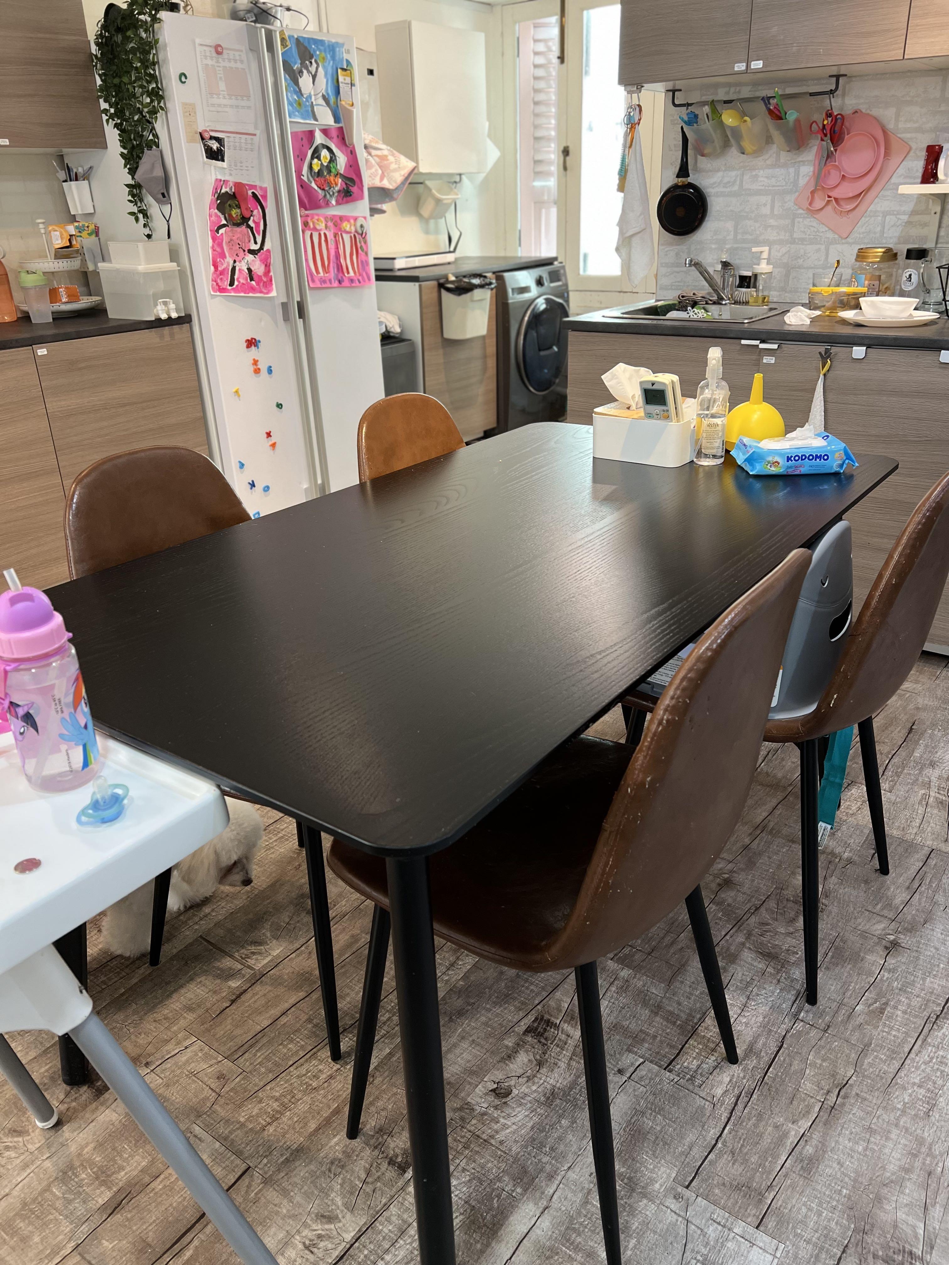 Ikea Lisabo Dining table in black, Furniture Home Living