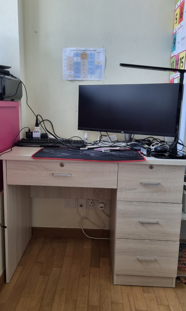Desk and free chair pick up asap, Furniture & Home Living, Furniture